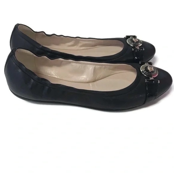 Versace black signature ballerina flats - Picture 3 of 5